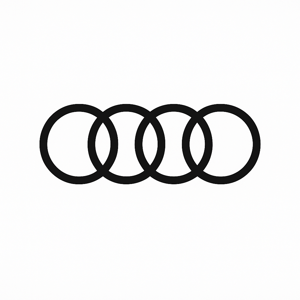 Logo de Audi en fondo transparente