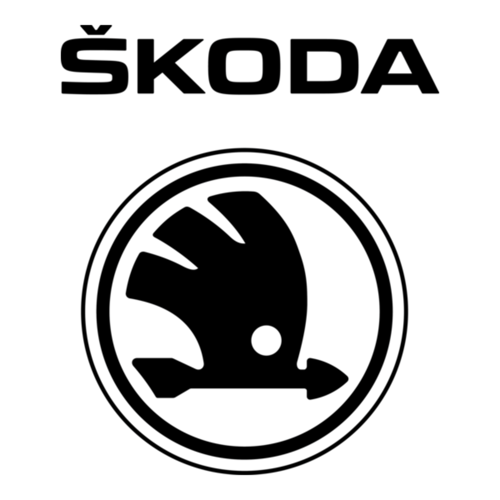 Logo de Škoda en fondo transparente