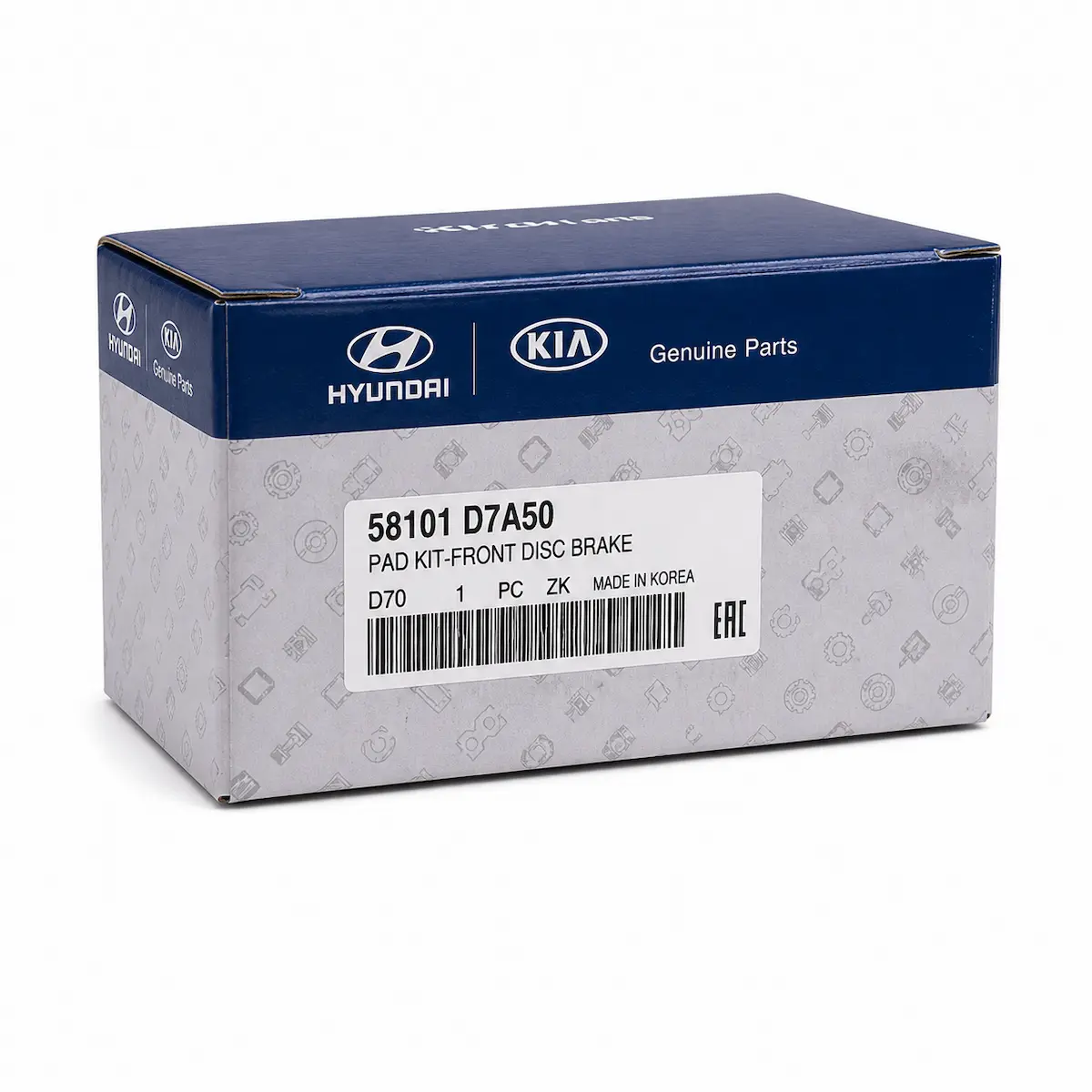 Pastillas de freno Hyundai Kia 58101D7A50 packaging original